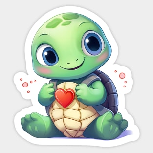 Cute Turtle valentines theme saying "I'm sorry" (No Text) Sticker